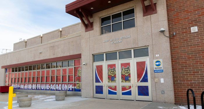 The front of Bethune Academy.