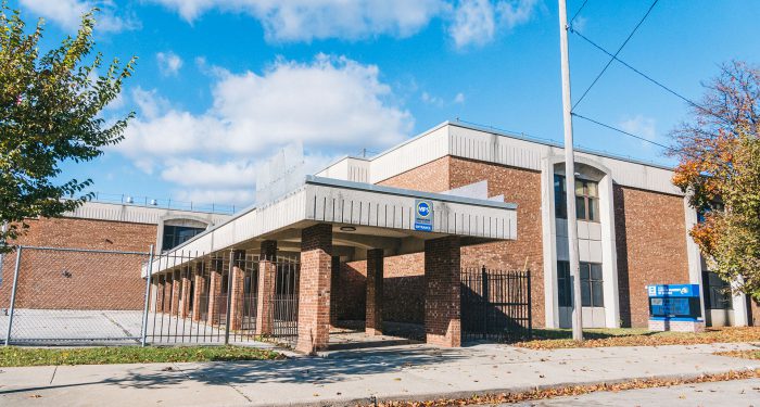 The front of Carson Academy on a sunny day.