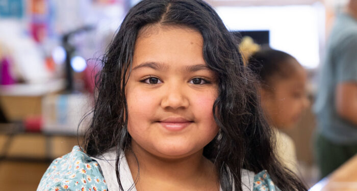 Close-up of a young girl.