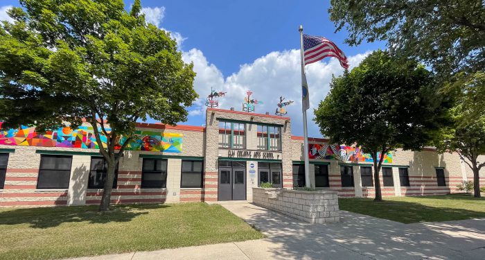 Elm Creative Arts School on a sunny day.