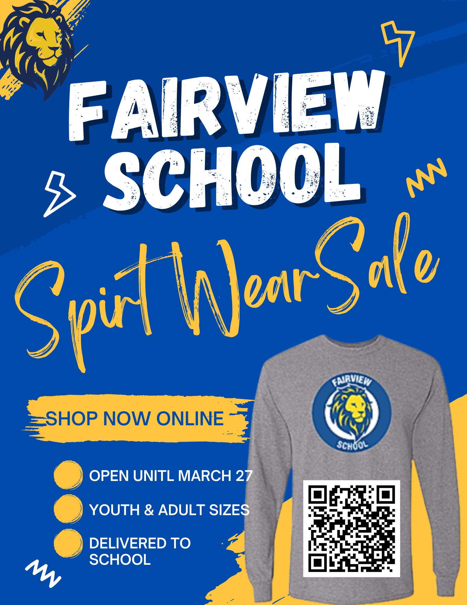 Spring Spirit Wear Sale – Fairview School