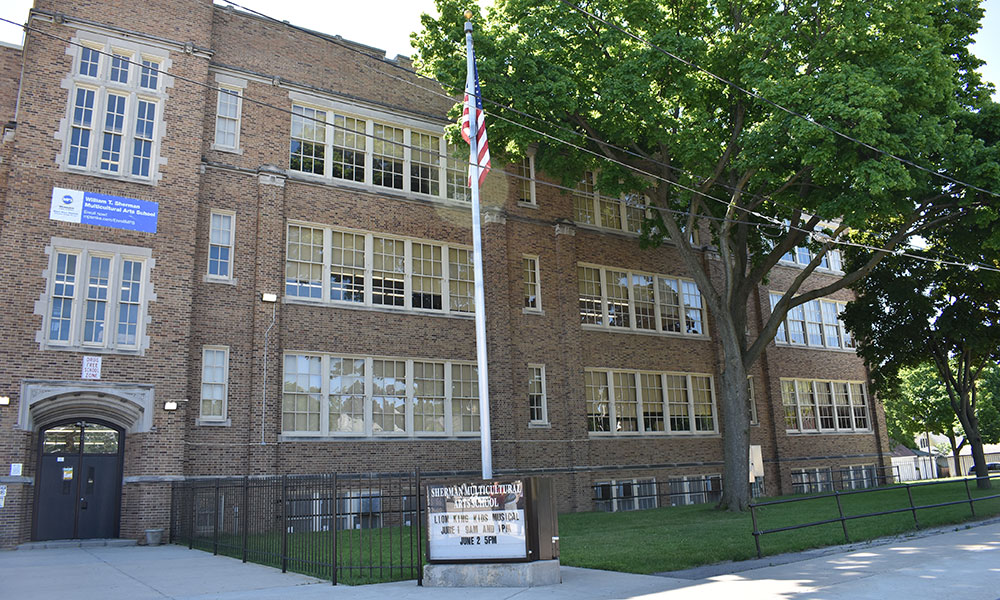 Sherman school building