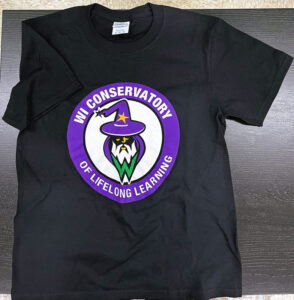 A black shirt with the WCLL logo.